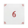 Number 6 Delft Tile