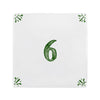 Number 6 Delft Tile
