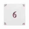 Number 6 Delft Tile
