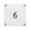 Number 6 Delft Tile