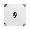 Number 9 Delft Tile