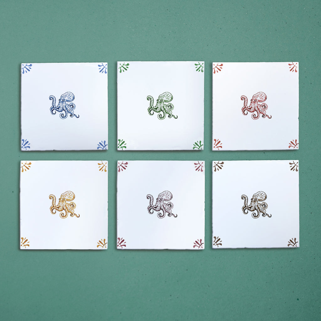 Octopus Delft Tile
