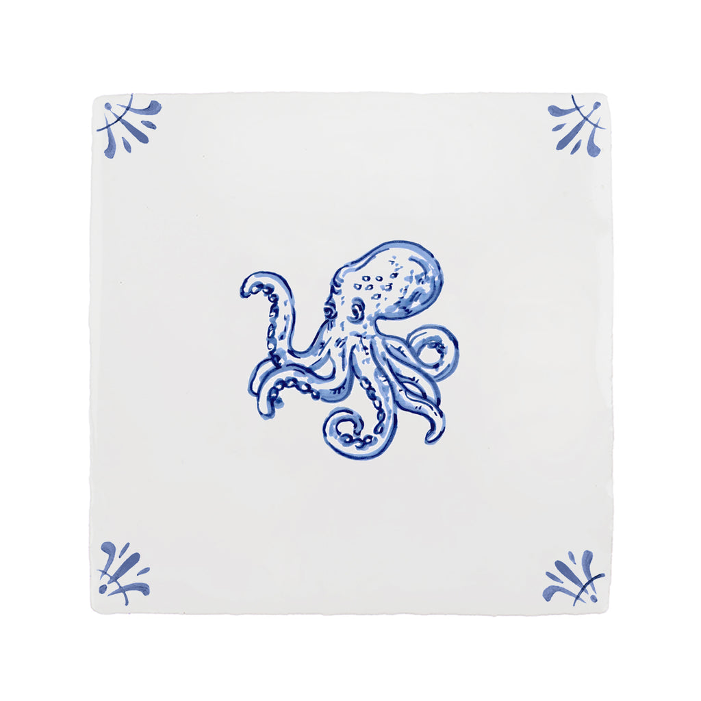 Octopus Delft Tile
