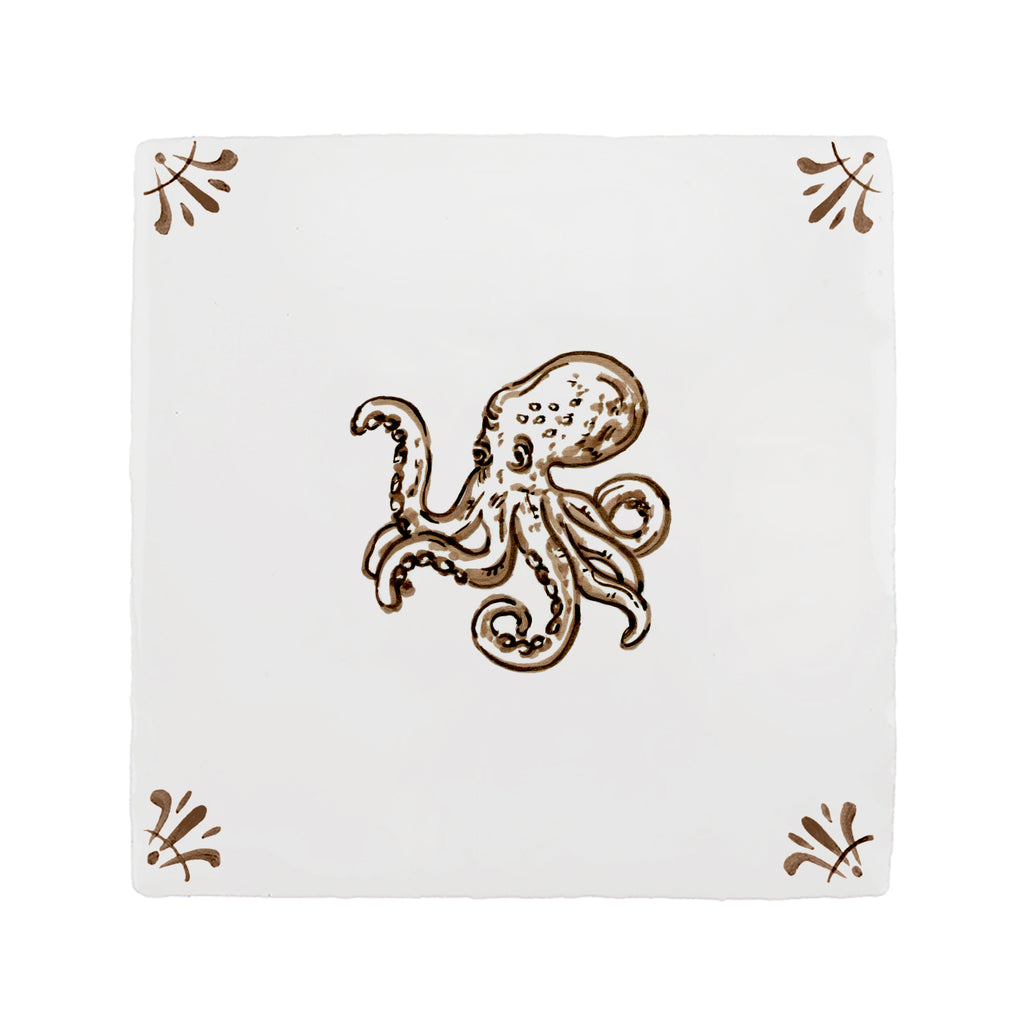 Octopus Delft Tile