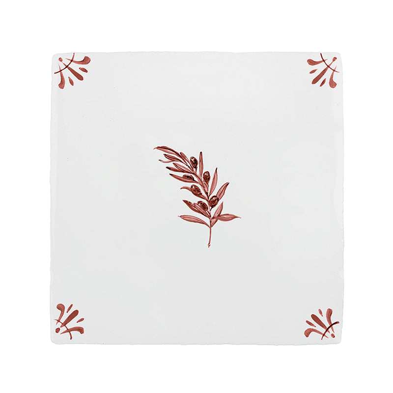 Olive Branch Delft Tile
