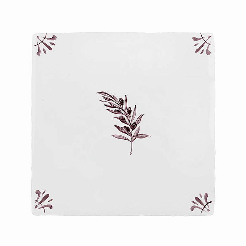 Olive Branch Delft Tile