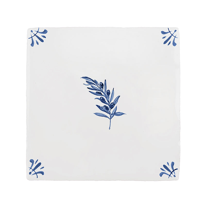Olive Branch Delft Tile