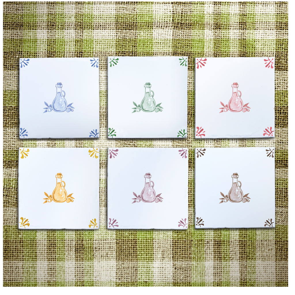 Olive Oil Delft Tile