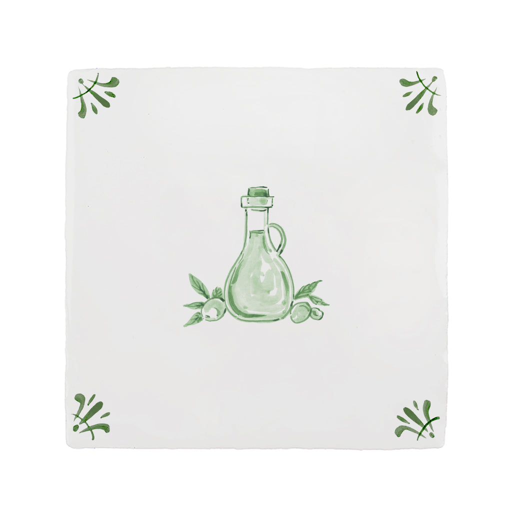 Olive Oil Delft Tile