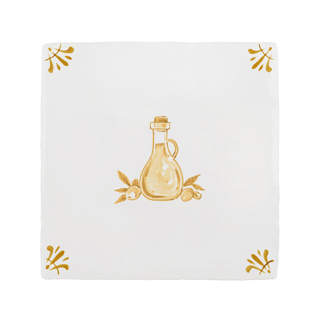 Olive Oil Delft Tile