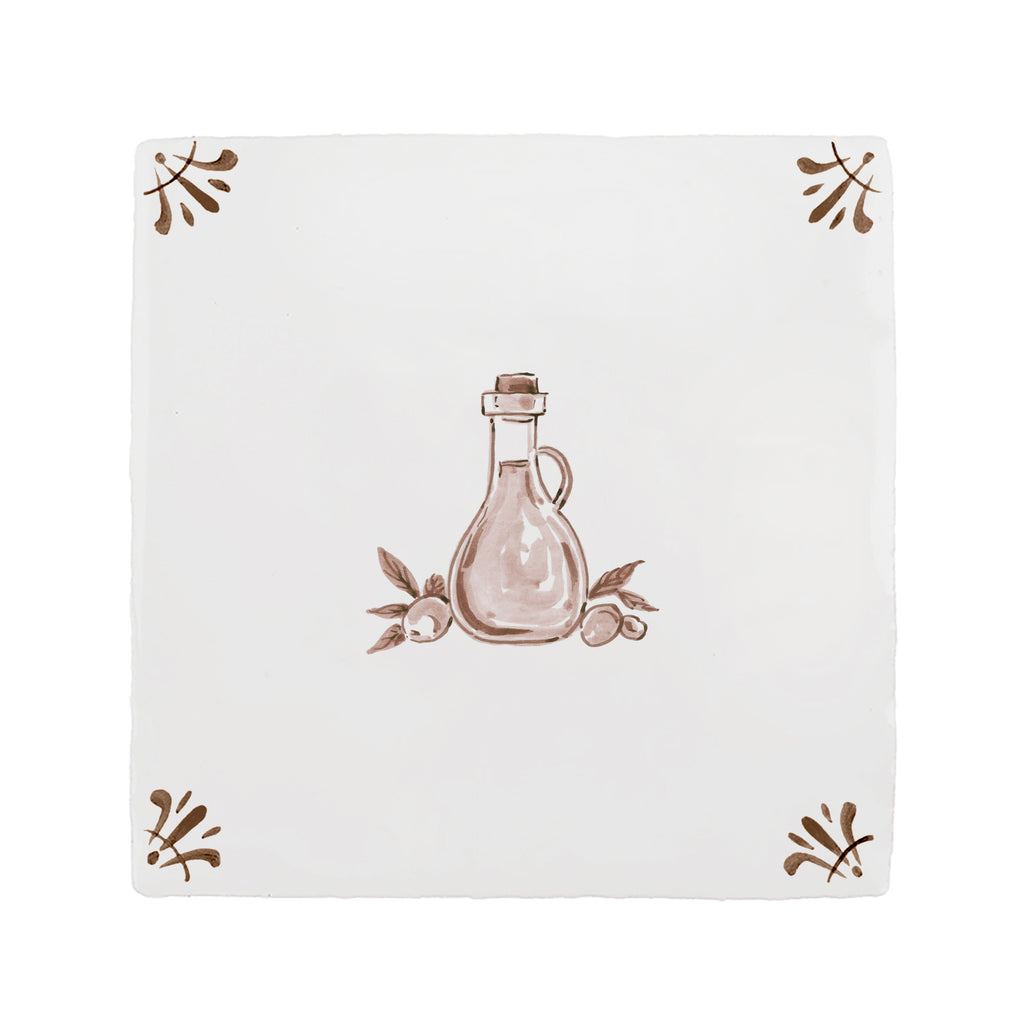 Olive Oil Delft Tile