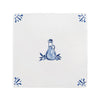 Olive Oil Delft Tile Sample, 15cm Blue
