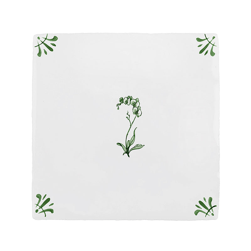 Orchid Delft Tile