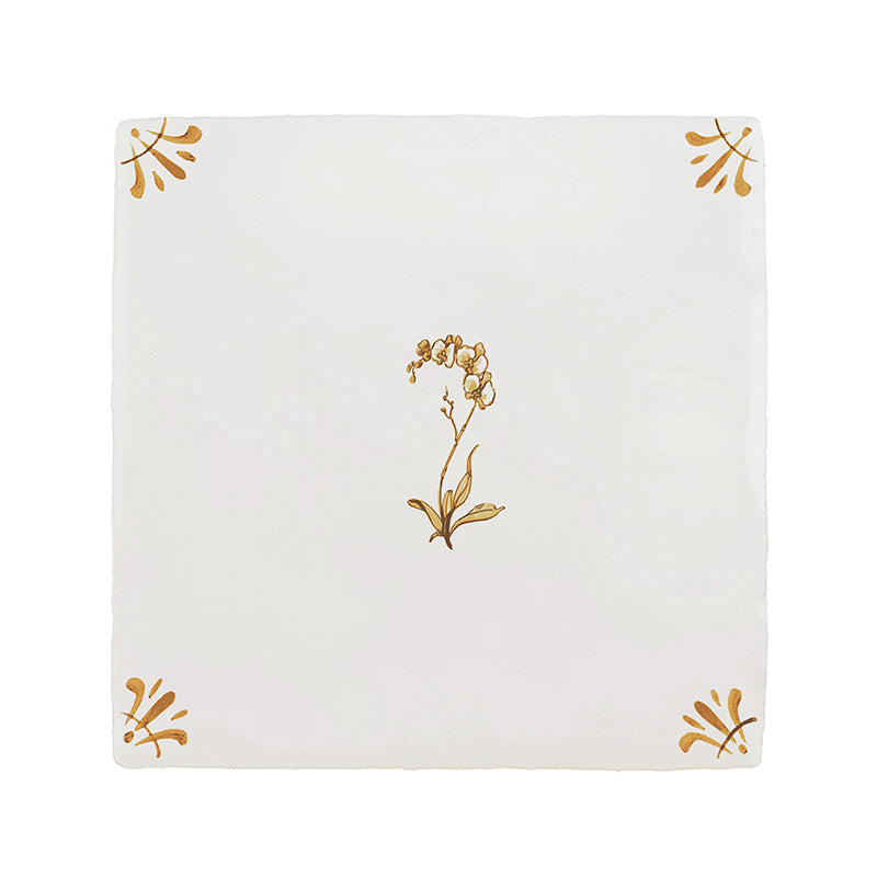 Orchid Delft Tile