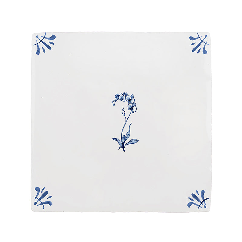 Orchid Delft Tile