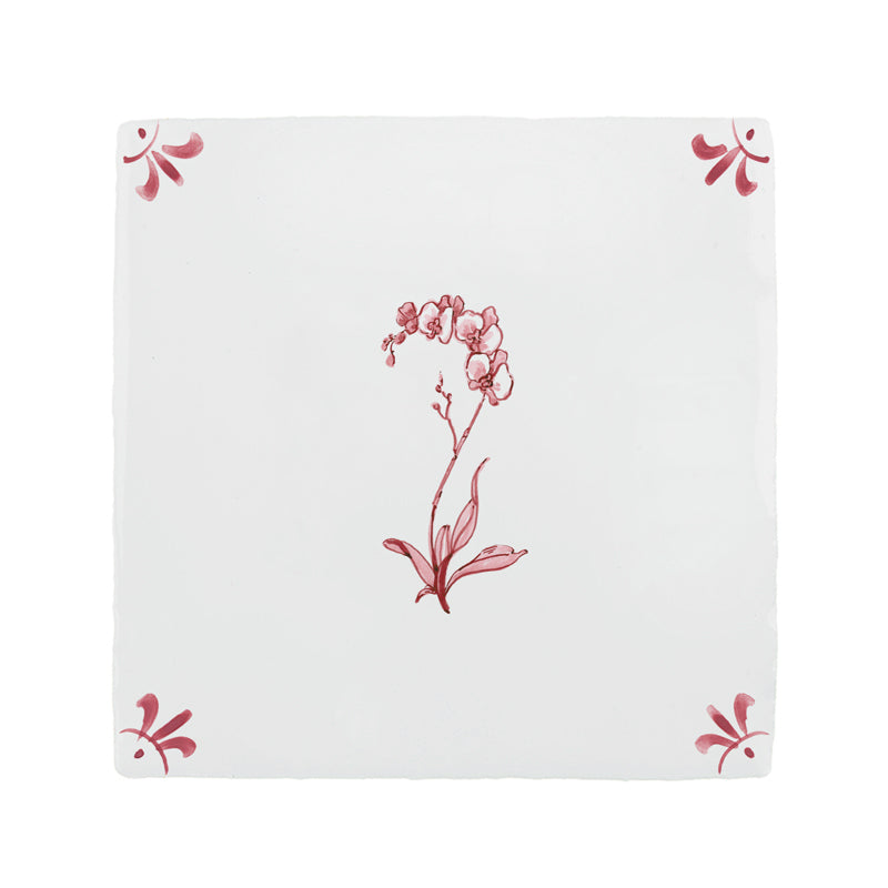 Orchid Delft Tile