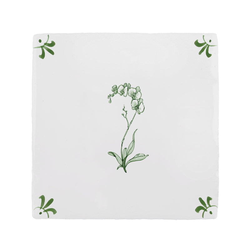 Orchid Delft Tile