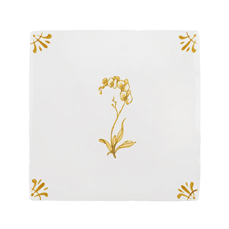 Orchid Delft Tile