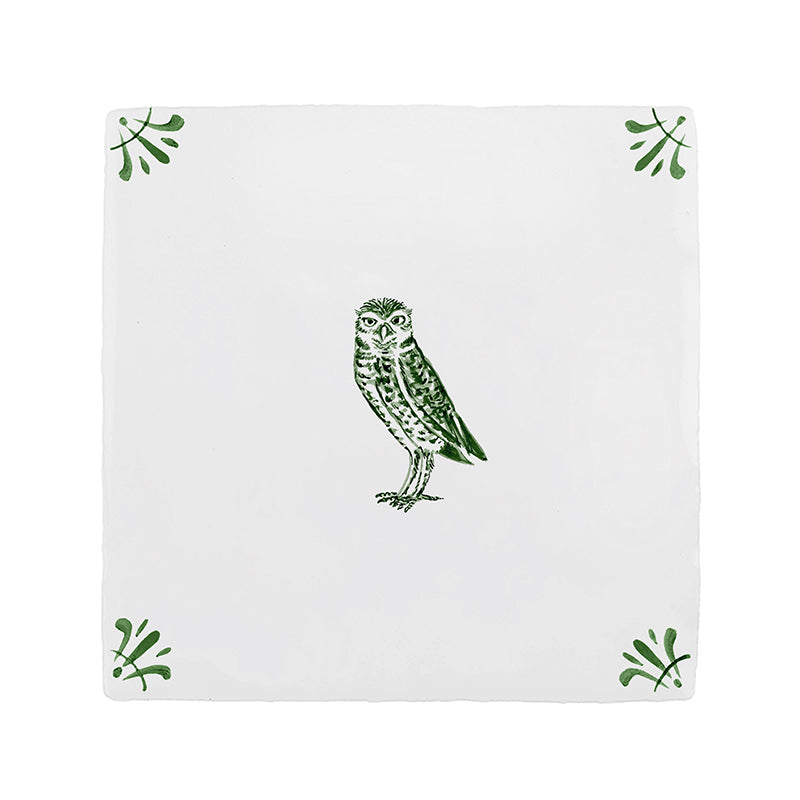 Owl Delft Tile