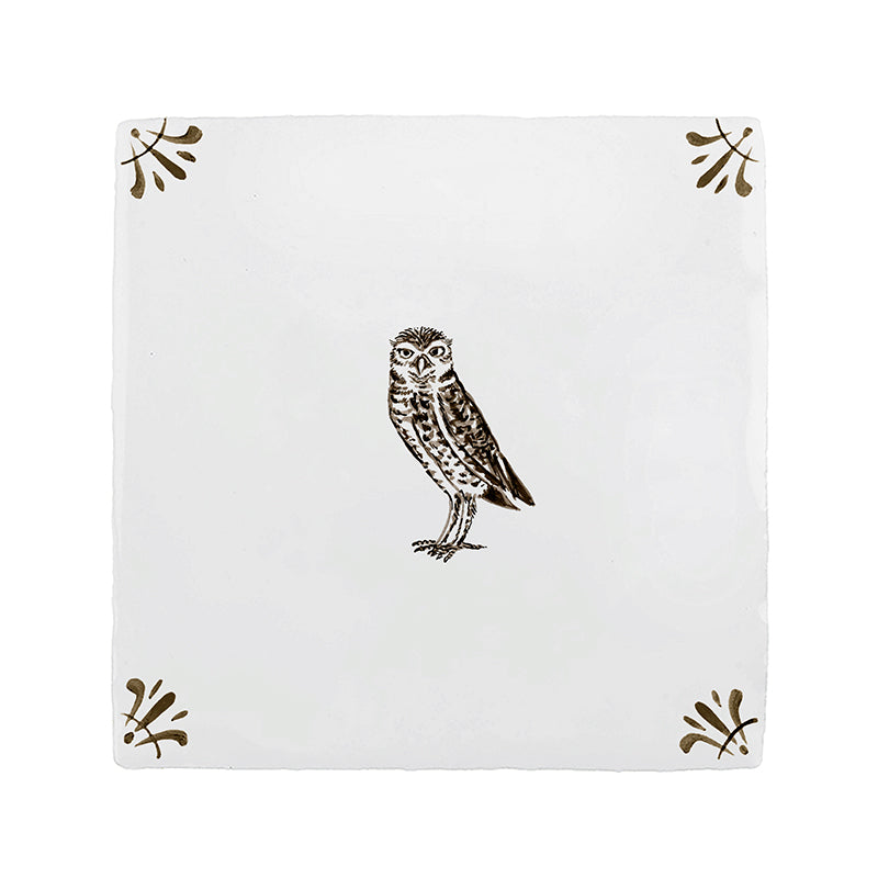 Owl Delft Tile
