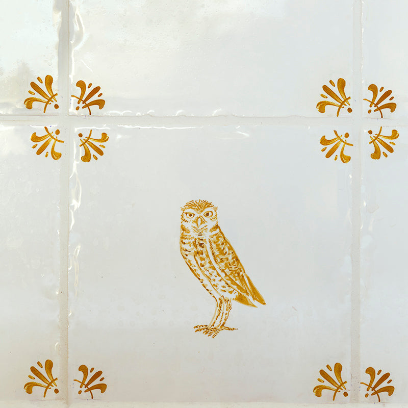 Owl Delft Tile