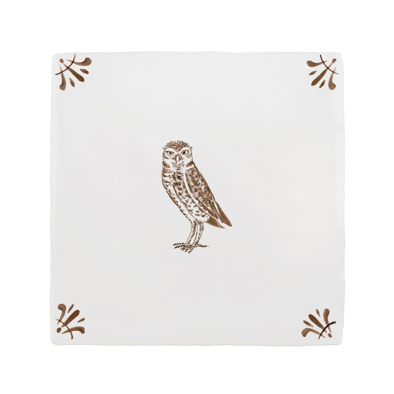 Owl Delft Tile