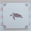 End of Line, Turtle Delft Tile, Manganese
