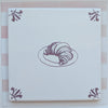End of Line, Croissant Delft Tile, Manganese