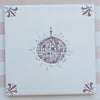 End of Line, Disco Ball Delft Tile, Manganese