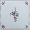End of Line, Lily Delft Tile, Manganese
