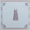 End of Line, Apron Delft Tile, Manganese