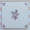 Seconds Wild Strawberries Delft Tile, Manganese