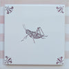 End of Line, Grasshopper Delft Tile, Manganese