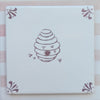 End of Line, Beehive Delft Tile, Manganese