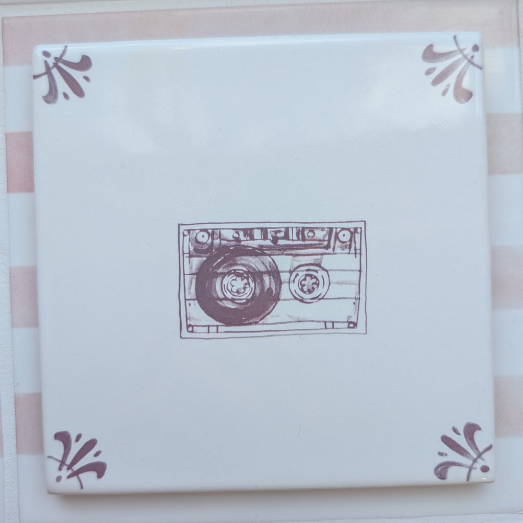 End of Line, Cassette Delft Tile, Manganese