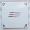 End of Line, Kitchen Knives Delft Tile, Manganese