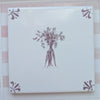 End of Line, Bunch of Carrots Delft Tile, Manganese