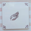 End of Line, Lobster Delft Tile, Manganese