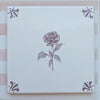End of Line, Rose Delft Tile, Manganese
