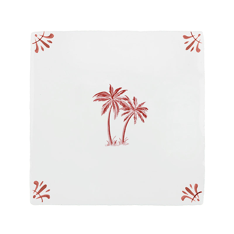Palm Trees Delft Tile