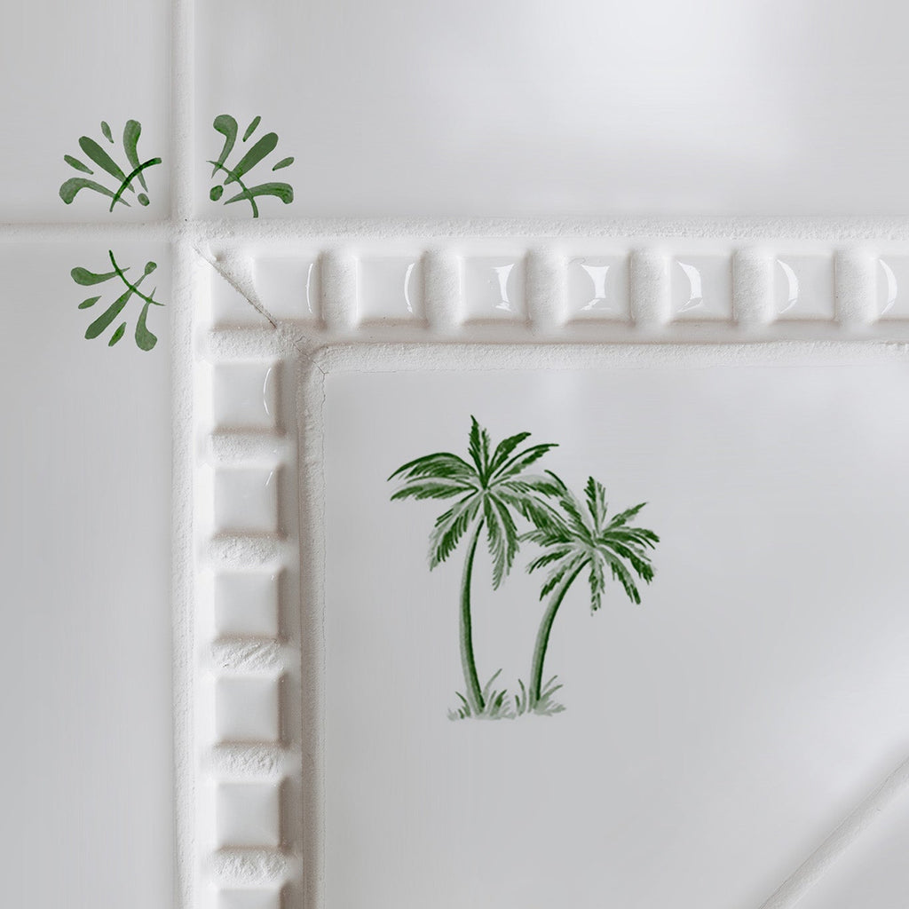 Palm Trees Delft Tile