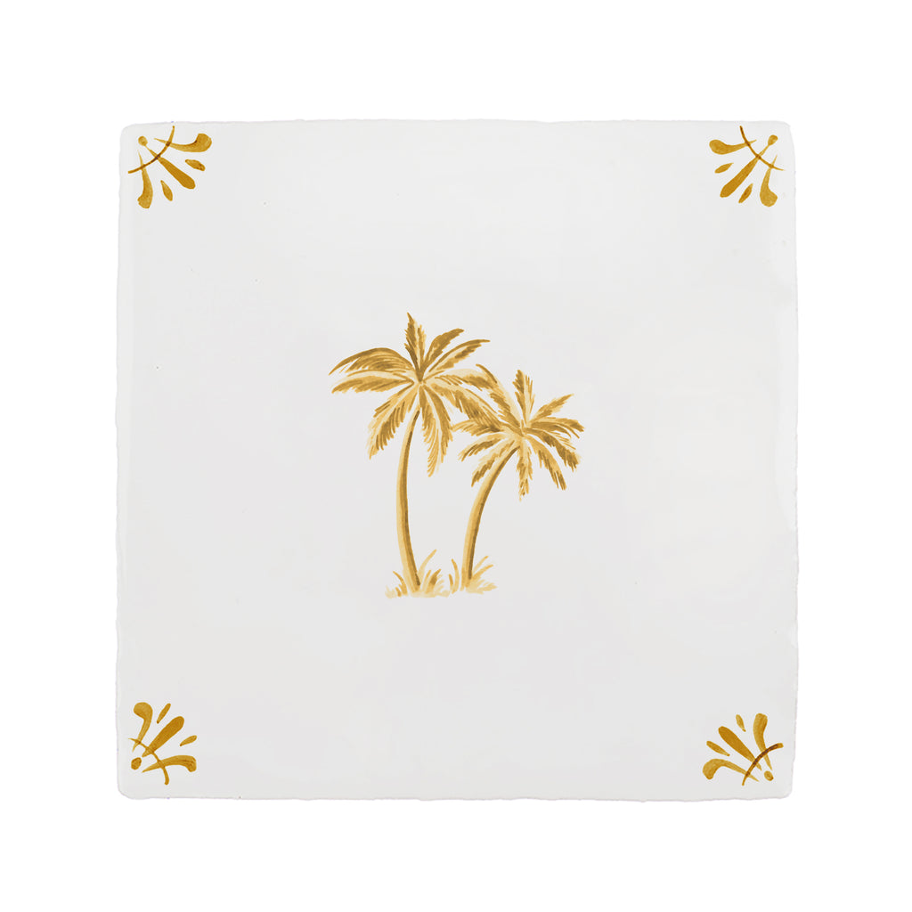 Palm Trees Delft Tile