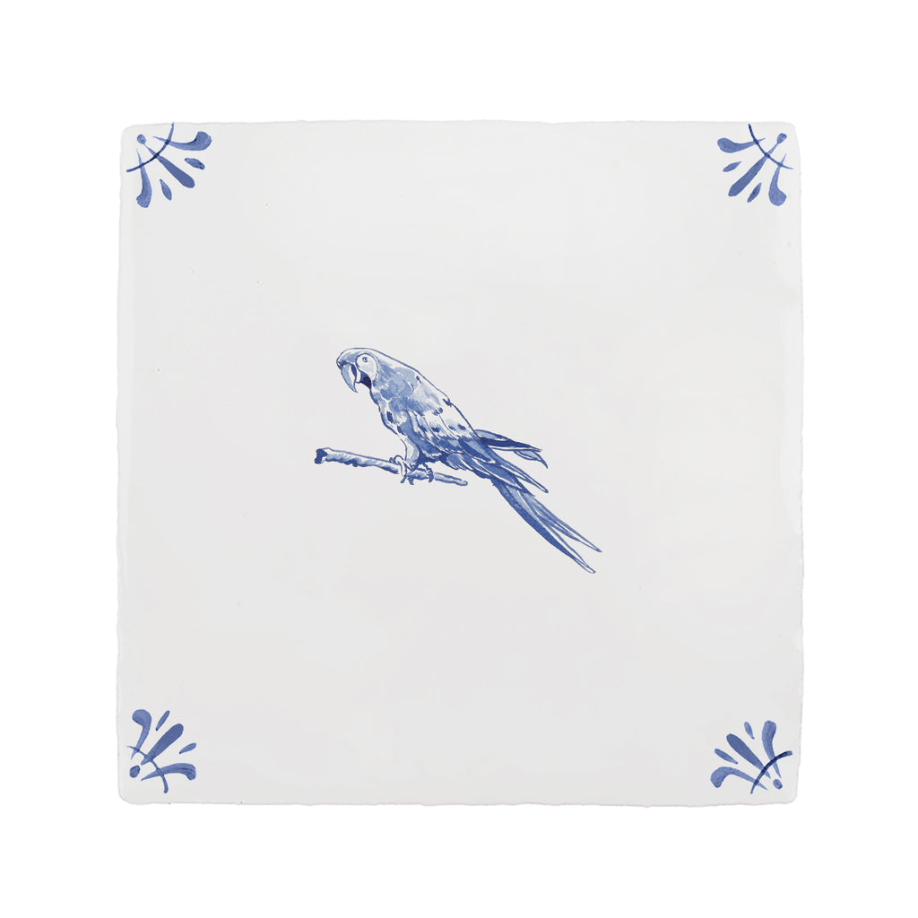 Macaw Parrot Delft Tile