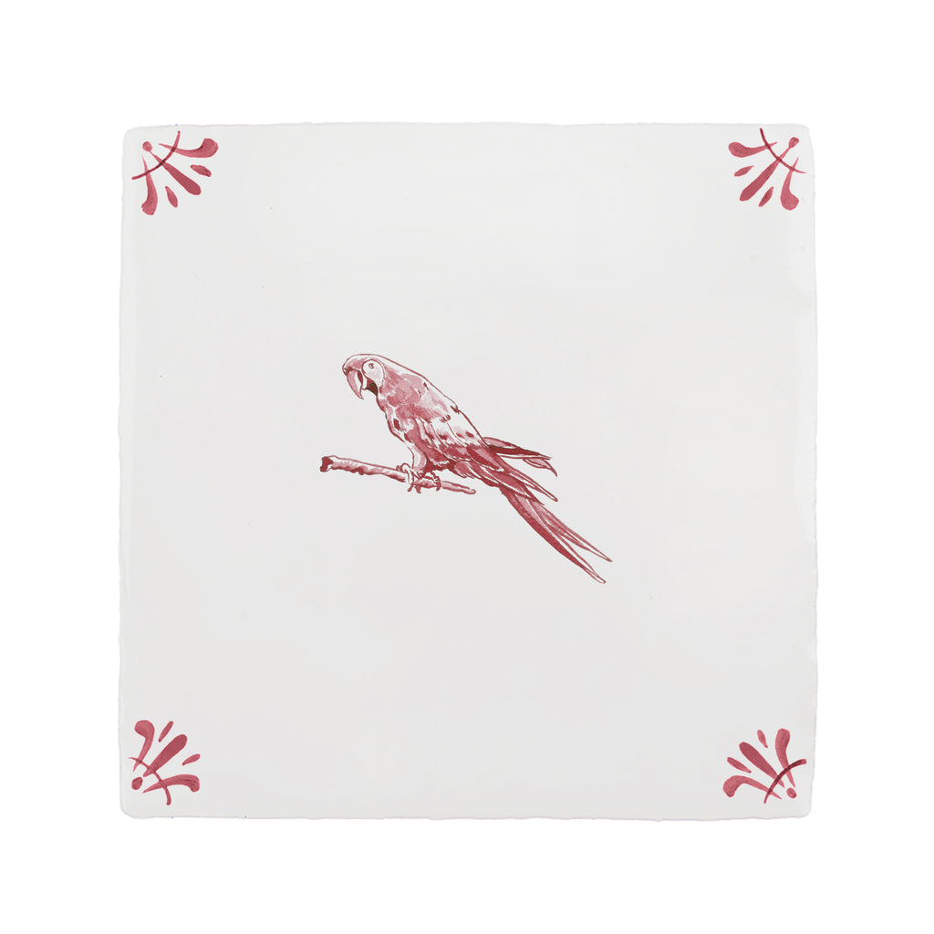 Macaw Parrot Delft Tile