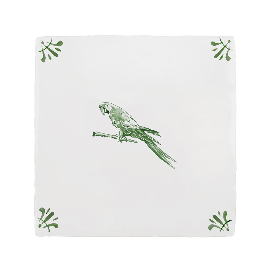 Macaw Parrot Delft Tile