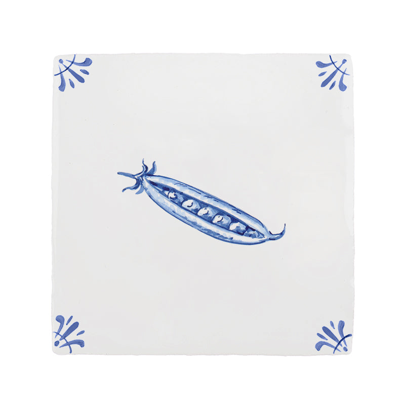 Pea Pods Delft Tile