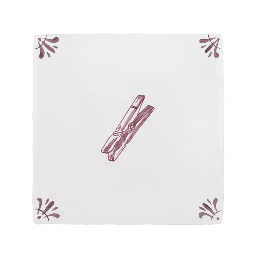 Clothes Peg Delft Tile