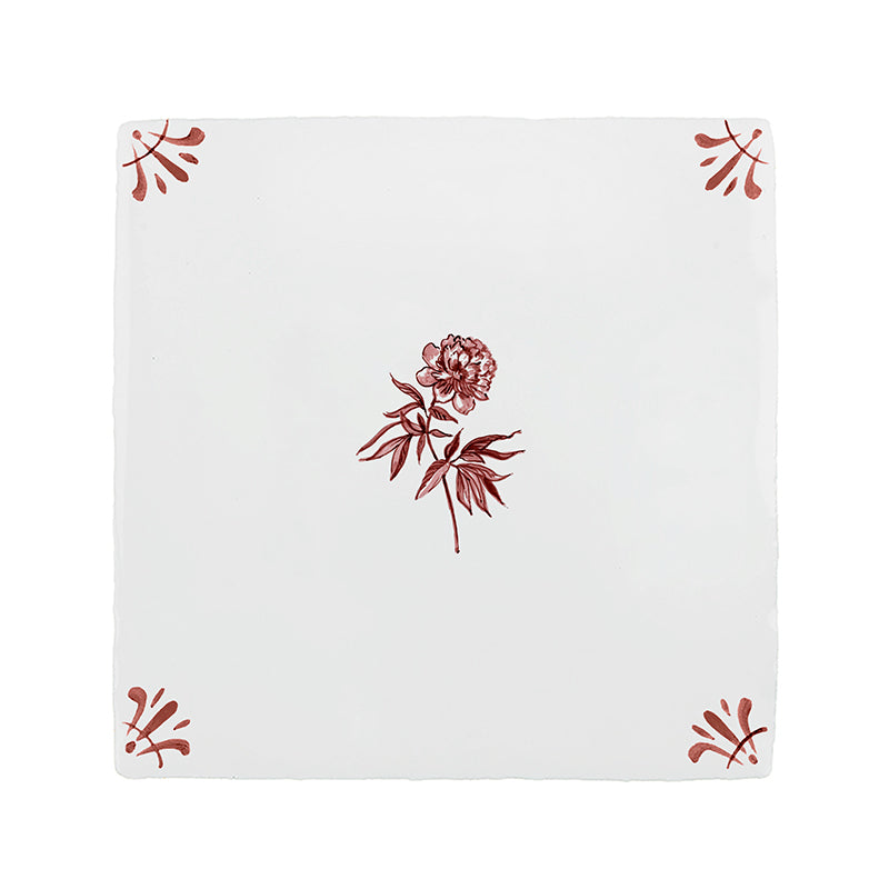 Peony Delft Tile
