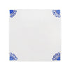 Petal Corners Only Delft Tile, Blue