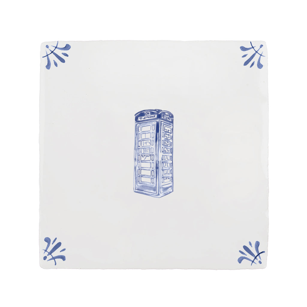 Telephone Box Delft Tile